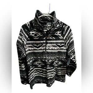 Eddie Bauer Women’s  Black and White Aztec Patterned Jacket